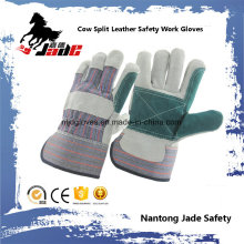 Double Palm Industrial Safety Cow Luva de trabalho em couro dividida